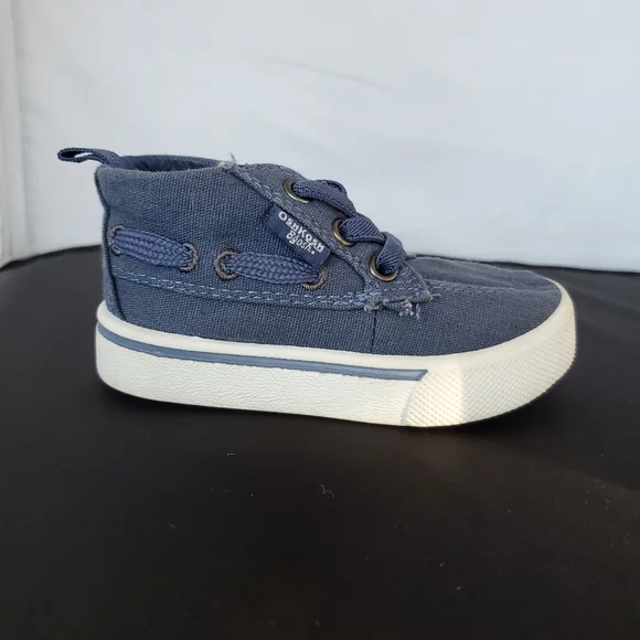 EUC OshKosh BGosh Toddler Blue Canvas Sneakers - Picture 4 of 9